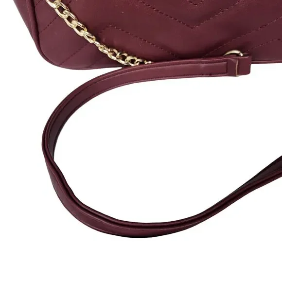Summer & Rose Crossbody Bag Burgundy Top Handle - Picture 7 of 10